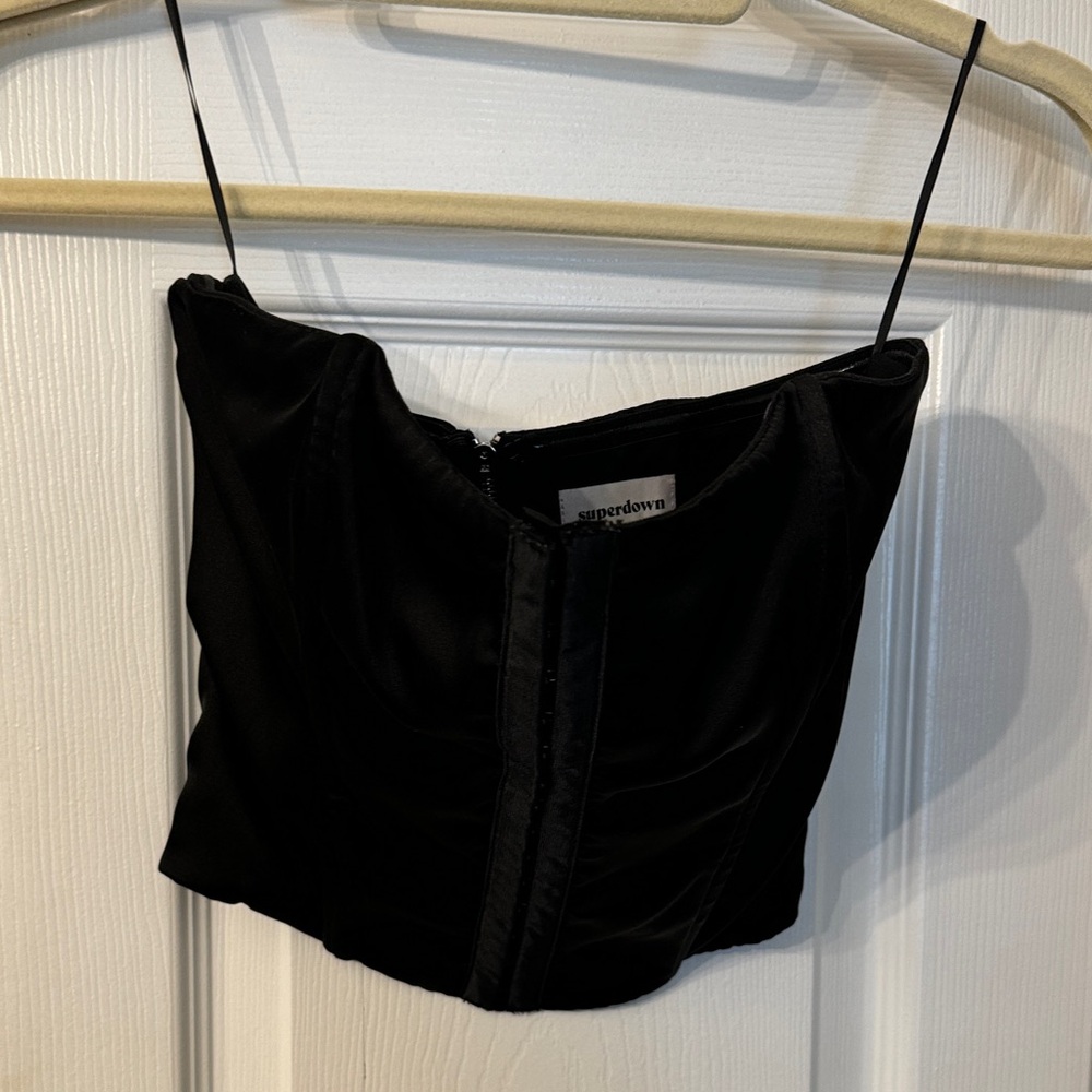 Superdown Black Corset Top